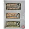 Image 2 : Canada Bills 1954 ~ Collector Combo (7) : ~ $1 Beattie/Rasminsky #DP4330747 ~ $2 Beattie/Rasminsky #