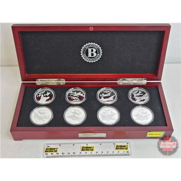 Bradford Authentic : World War II : Bombers Collection : Eight-Coin Set in Display Case (Silver Clad