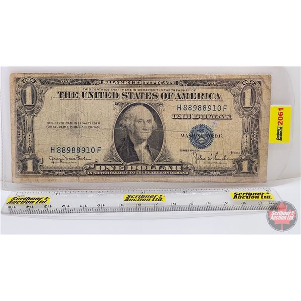 USA $1 Bill 1935D "Blue Seal" : #H88988910F