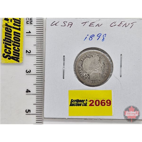 USA Ten Cent 1898