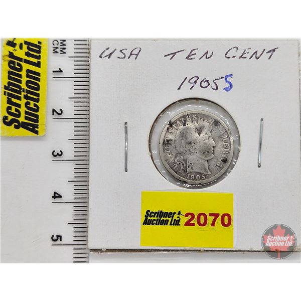 USA Ten Cent 1905S