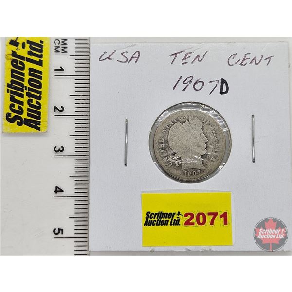 USA Ten Cent 1907D