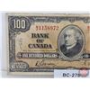 Image 2 : Bank of Canada $100 Bill 1937 : Gordon/Towers #BJ1158972
