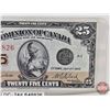 Image 3 : Dominion of Canada Twenty Five Cent 1923 "Shinplaster" : Campbell/Clark #648826