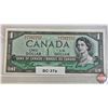 Image 3 : Canada $1 Bills 1954 (3): - Lawson/Bouey #CI9808361 - Beattie/Coyne #BL7767757 - Beattie/Rasminsky #