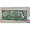 Image 4 : Canada $1 Bills 1954 (3): - Lawson/Bouey #CI9808361 - Beattie/Coyne #BL7767757 - Beattie/Rasminsky #