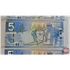 Image 8 : Canada $5 Bills 2006 (4): - Jenkins/Carney #APR1906907 - Jenkins/Carney #APS7311896 - Jenkins/Dodge 