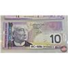 Image 3 : Canada $10 Bills (2) : - 2001 Knight/Dodge #BEK3783459 - 2005 Jenkins/Carney #BFR2888818