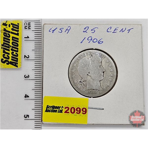 USA Twenty Five Cent 1906
