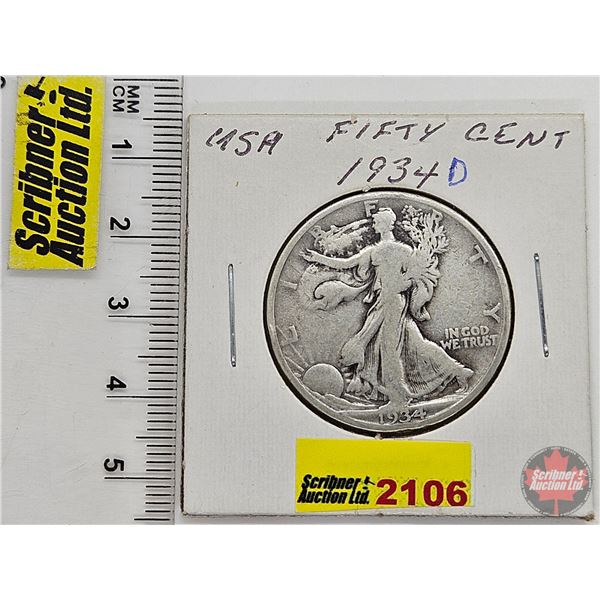 USA Half Dollar 1934D