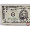 Image 2 : USA $5 Bill *Replacement 1977 : #B02952135*