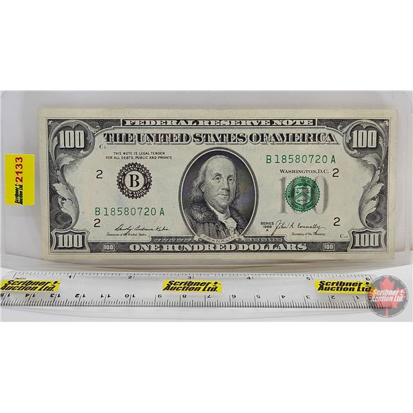 USA $100 Bill 1969A : #B18580720A