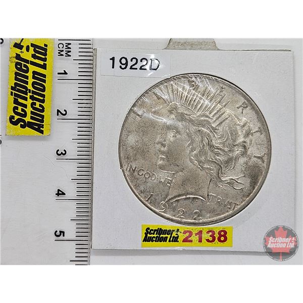 USA Peace Dollar 1922D