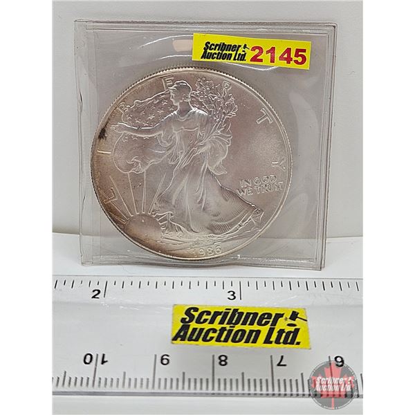 USA Liberty 1oz. Fine Silver Dollar 1986 (1oz) (.999) (GST Exempt)