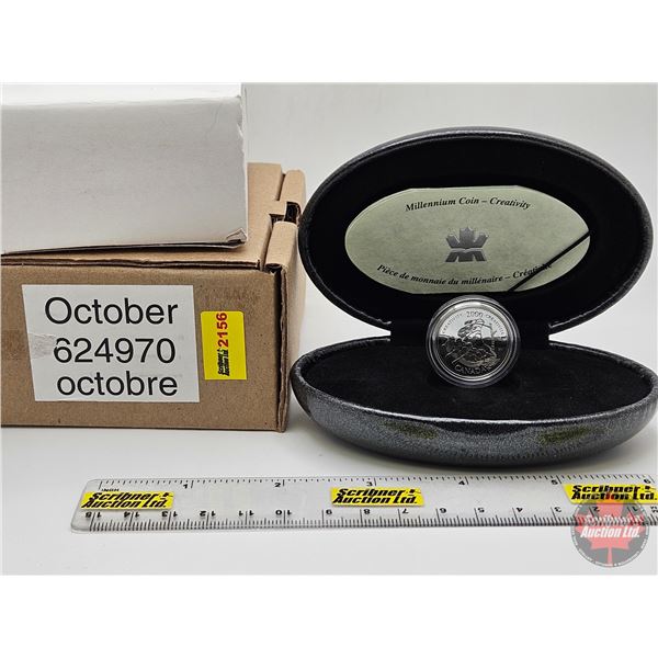 RCM Canada Millennium Sterling Silver Coin : Creativity ~ October (COA) (w/Orig Box)