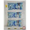Image 1 : Canada $5 Bills 2013 (3): - Macklem/Poloz #HBN5429614 - Wilkins/Poloz #HCM6535404 - Wilkins/Poloz #I