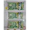 Image 3 : Canada $20 Bills 2015 (6) :  - Wilkins/Poloz #FWS2542720 - Wilkins/Poloz #FWK3999489 - Wilkins/Poloz