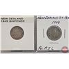 Image 4 : New Zealand Coins (8) : - 1934 Three Pence - 1934 Three Pence - 1934 Three Pence - 1946 Three Pence 