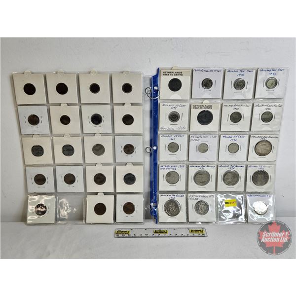 Netherland / Holland Coin Collection (38) : Intermittent from 1898 - 1977 (Variety of Denominations 