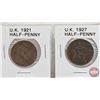 Image 3 : Great Britain Half Penny (6): 1898; 1917; 1921; 1927; 1929; 1929