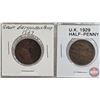 Image 4 : Great Britain Half Penny (6): 1898; 1917; 1921; 1927; 1929; 1929