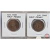 Image 4 : Great Britain Half Penny (12): 1929; 1931; 1939; 1939; 1941; 1941; 1942; 1943; 1944; 1945; 1945; 194