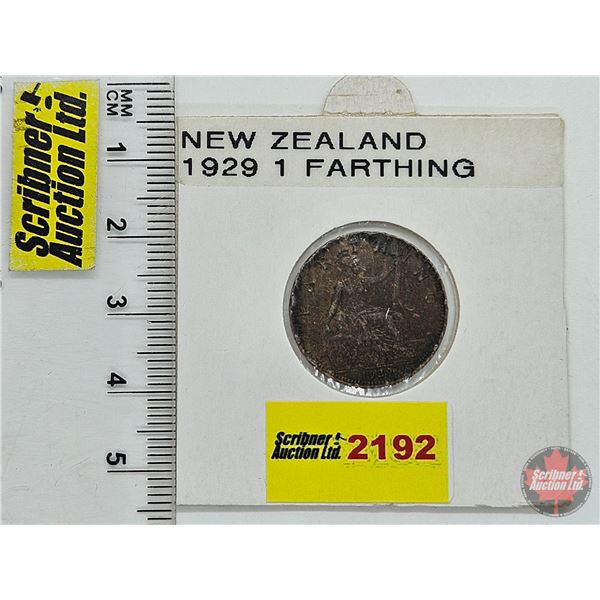 New Zealand One Farthing 1929