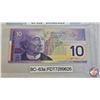 Image 3 : Canada Bills (3): - $5 Bill 2002 : Knight/Dodge #ANV8424020 - $10 Bill 2001 : Knight/Thiessen #FDT72