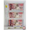 Image 1 : Canada $50 Bills 2004 (3): Jenkins/Dodge #AHA8175926 ; #FMH7452911 ; #AHA7142744
