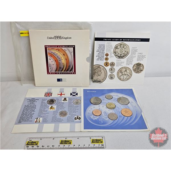 Royal Mint 1991 United Kingdom : Brilliant Uncirculated Coin Collection
