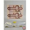 Image 1 : Canada $2 Bills 1986 *Replacement (2 Uncut) : Thiessen/Crow #EBX0053773-EBX0055773