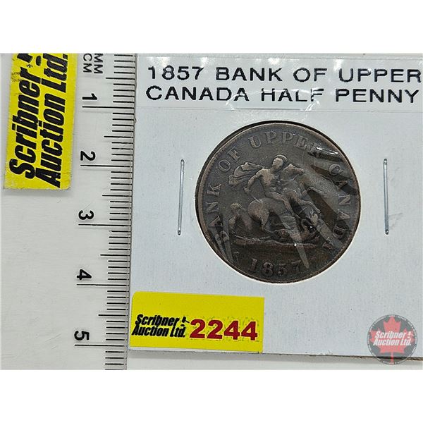 Bank of Upper Canada 1857 Half Penny