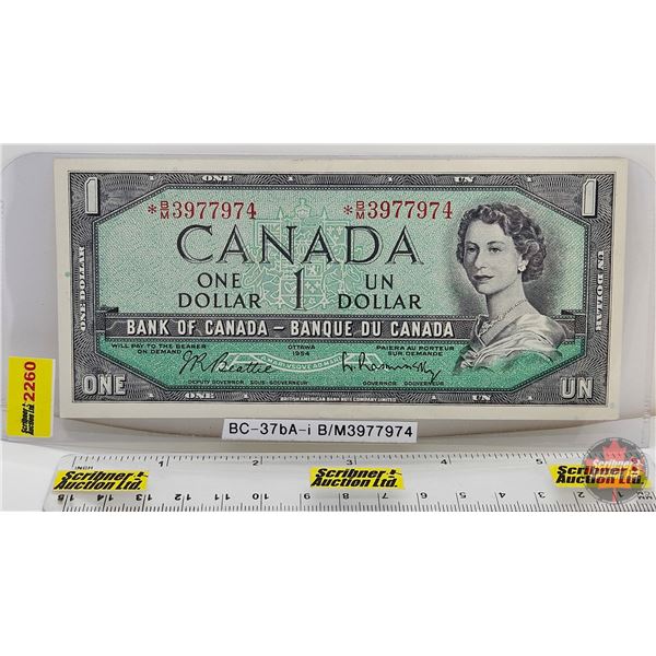 Canada $1 Bill 1954 *Replacement : Beattie/Rasminsky # *BM3977974