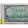 Image 2 : Canada $1 Bill 1954 *Replacement : Beattie/Rasminsky # *BM3977974