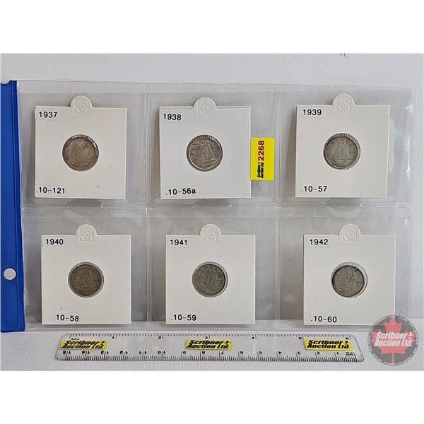 Canada Ten Cent (6): 1937; 1938; 1939; 1940; 1941; 1942