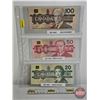 Image 1 : Canada Bills (3): - $20 Bill 1991 : Knight/Thiessen #AWI1742926 - $50 Bill 1988 : Knight/Dodge #FMB7