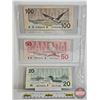 Image 5 : Canada Bills (3): - $20 Bill 1991 : Knight/Thiessen #AWI1742926 - $50 Bill 1988 : Knight/Dodge #FMB7