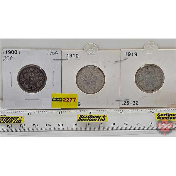 Canada Twenty Five Cent (3): 1900; 1910; 1919