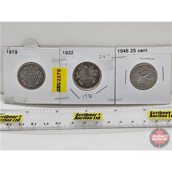 Canada Twenty Five Cent (3): 1919; 1932; 1948
