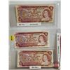 Image 3 : Canada $2 Bills 1974 (5): - Lawson/Bouey #BZ2902862 - Lawson/Bouey #RP5106490 - Lawson/Bouey #AGC195