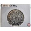 Image 2 : Canada Fifty Cent 1947 (2): (Consignor Tag: C7 ND & S7 WD)
