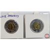 Image 6 : Canada $2 : Toonies (4) : 2012 HMS Shannon ; 2012 Security ; 2012 Security ; 2021