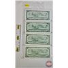 Image 6 : Canada $1 Bills 1954 (4):  - Beattie/Coyne #AM1501529 - Beattie/Rasminsky #RY2401894 - Bouey/Rasmins