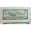 Image 7 : Canada $1 Bills 1954 (4):  - Beattie/Coyne #AM1501529 - Beattie/Rasminsky #RY2401894 - Bouey/Rasmins