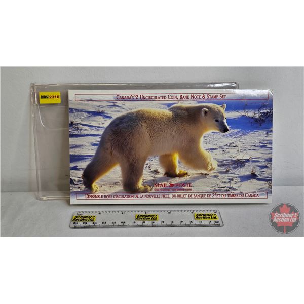 Canada's $2 Uncirculated Coin, Bank Note & Stamp Set 1996