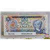 Image 4 : Canada $5 Bills 1979 (3) : - Lawson/Bouey #30260844751 - Crow/Bouey #30554317467 - Crow/Bouey #30554