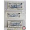 Image 5 : Canada $5 Bills 1979 (3) : - Lawson/Bouey #30260844751 - Crow/Bouey #30554317467 - Crow/Bouey #30554