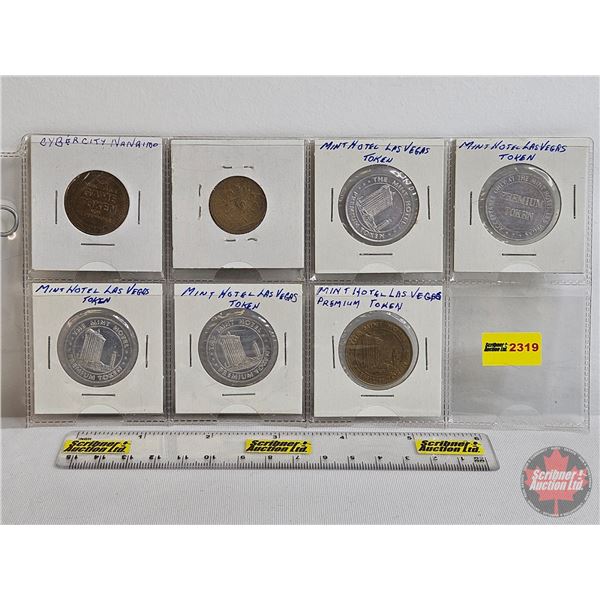Tokens (7) : Vegas Mint Hotel ; Nanaimo ; No Cash Value Token