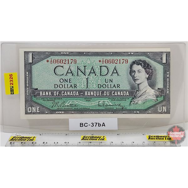 Canada $1 Bill 1954 *Replacement "Miscut" : Beattie/Rasminsky # *IO0602179