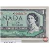 Image 3 : Canada $1 Bill 1954 *Replacement "Miscut" : Beattie/Rasminsky # *IO0602179